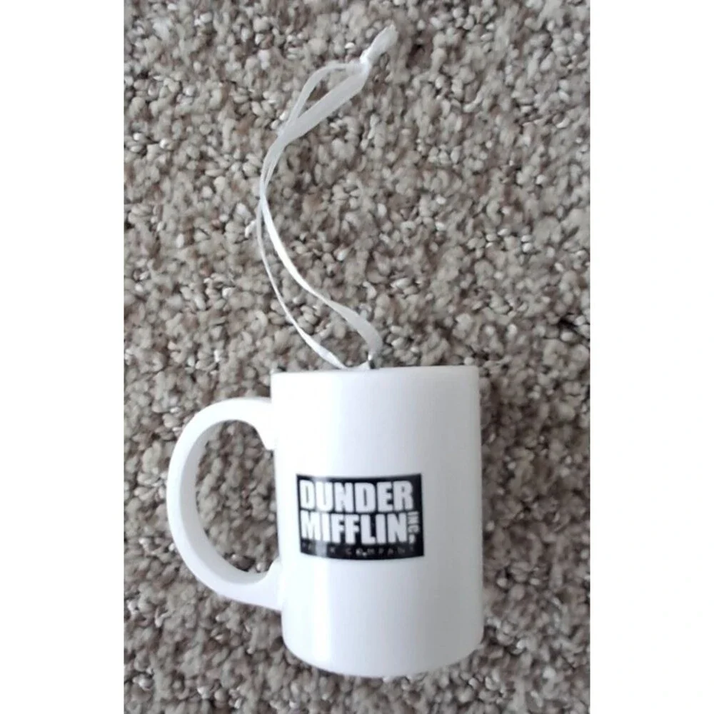 Hallmark THE OFFICE Worlds Best Boss Coffee Mug Christmas Ornament TV Show